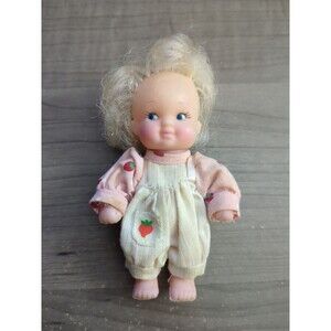 Rare Beautiful Vintage Uneeda Blonde Hair Fashion Doll Baby Strawberry Dressed